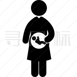 母亲子宫中的婴儿图标