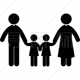家庭团体剪影图标