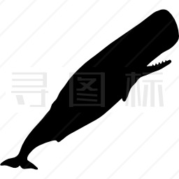 抹香鲸剪影图标