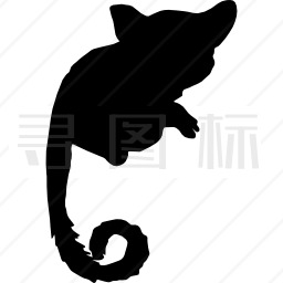 哺乳动物长尾巴形状的图标