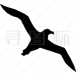 鸟信天翁飞行形态图标