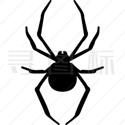 蜘蛛节肢动物侧影图标