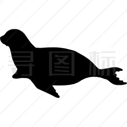 海狮哺乳动物的形状图标