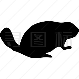 海狸哺乳动物的形状图标