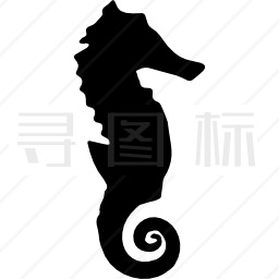 海马剪影图标