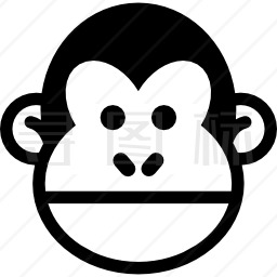 巴西黑猩猩脸图标