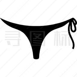 女性比基尼片剪影图标