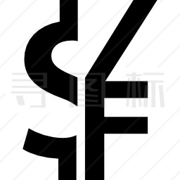 美元人民币货币符号图标
