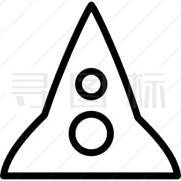 三角火箭符号图标