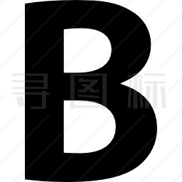 字母B符号的粗体按钮图标