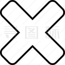 删除交叉轮廓接口符号图标