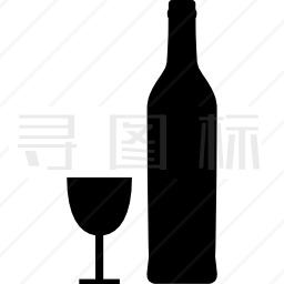 酒瓶和杯子图标