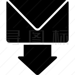 新的电子邮件下载符号图标