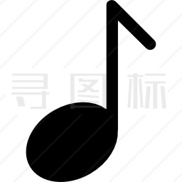 黑色音符图标