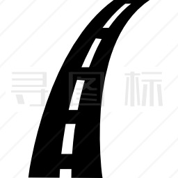 道路轻微弯道图标