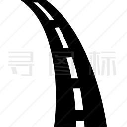 道路轻微弯道图标