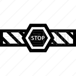 交通标识停止障碍图标