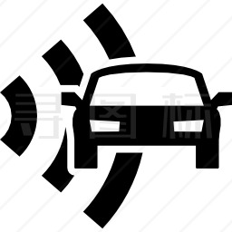 汽车与雷达安全图标