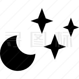 星星和月亮图标