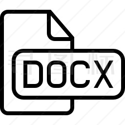 Docx文件类型笔划界面符号图标