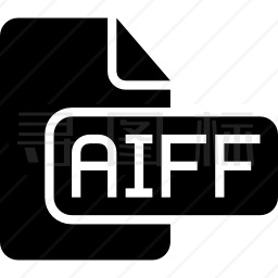 Aiff文件类型纯界面符号图标
