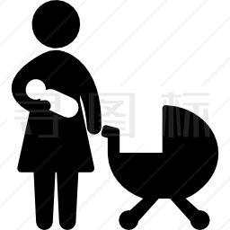 母亲与婴儿图标
