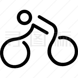 骑木棍的自行车图标