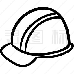 帽形手绘施工工具图标