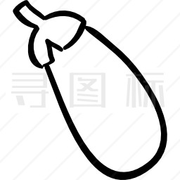 茄子手绘蔬菜图标