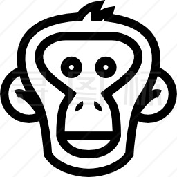 猴脸轮廓图标