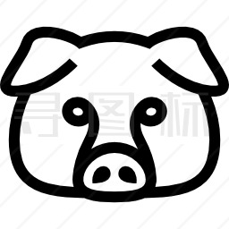 猪脸轮廓图标