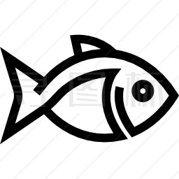 鱼形轮廓图标