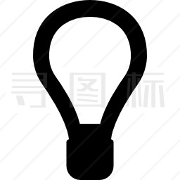 灯泡创意界面符号轮廓图标