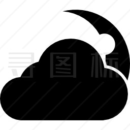 多云的夜晚图标