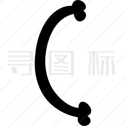 字母C填充骨排版图标