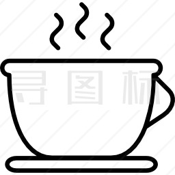 茶热杯提纲图标