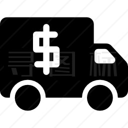 美元货币卡车运输图标