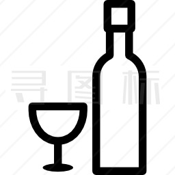 酒瓶和杯子图标