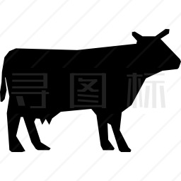奶牛剪影图标