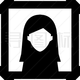 女人肖像图标