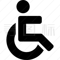 轮椅剪影图标