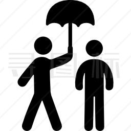 伞下的两个人图标
