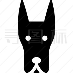 杜宾犬头图标