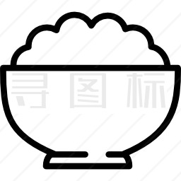 白米饭碗图标