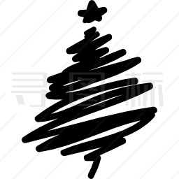 抽象圣诞树图标