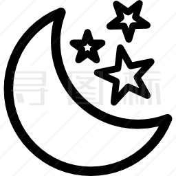 月亮和星星图标