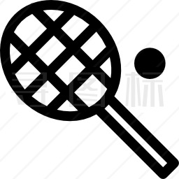 网球拍球图标