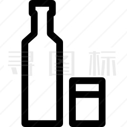 酒瓶和酒杯图标