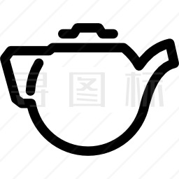 茶壶剪影图标