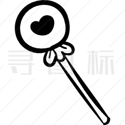 Lollipop带着一颗心图标